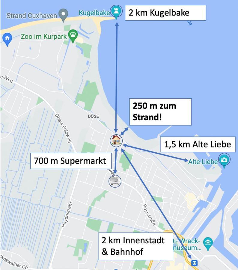 Haus Seefalke - 250 M Zum Meer Cuxhaven Eksteriør bilde